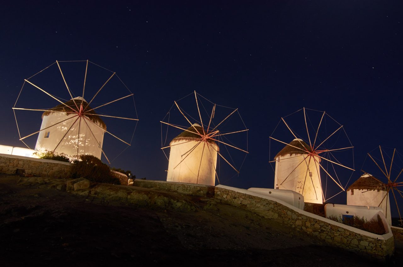 16th century Chora windmills, Mykonos