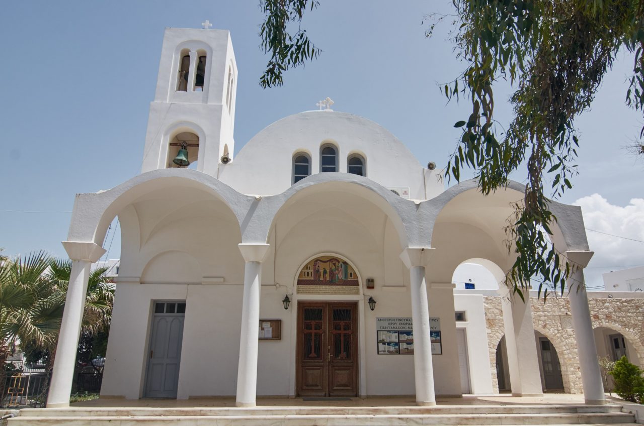 Ortodox church front view, Naoussa